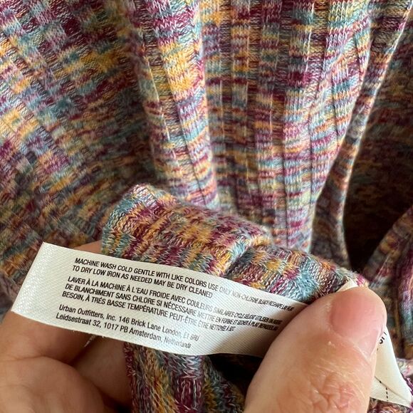 DAILY PRACTICE Anthropologie Space-Dyed Flouncy Knit Pullover Top Womens Small - Picture 7 of 10